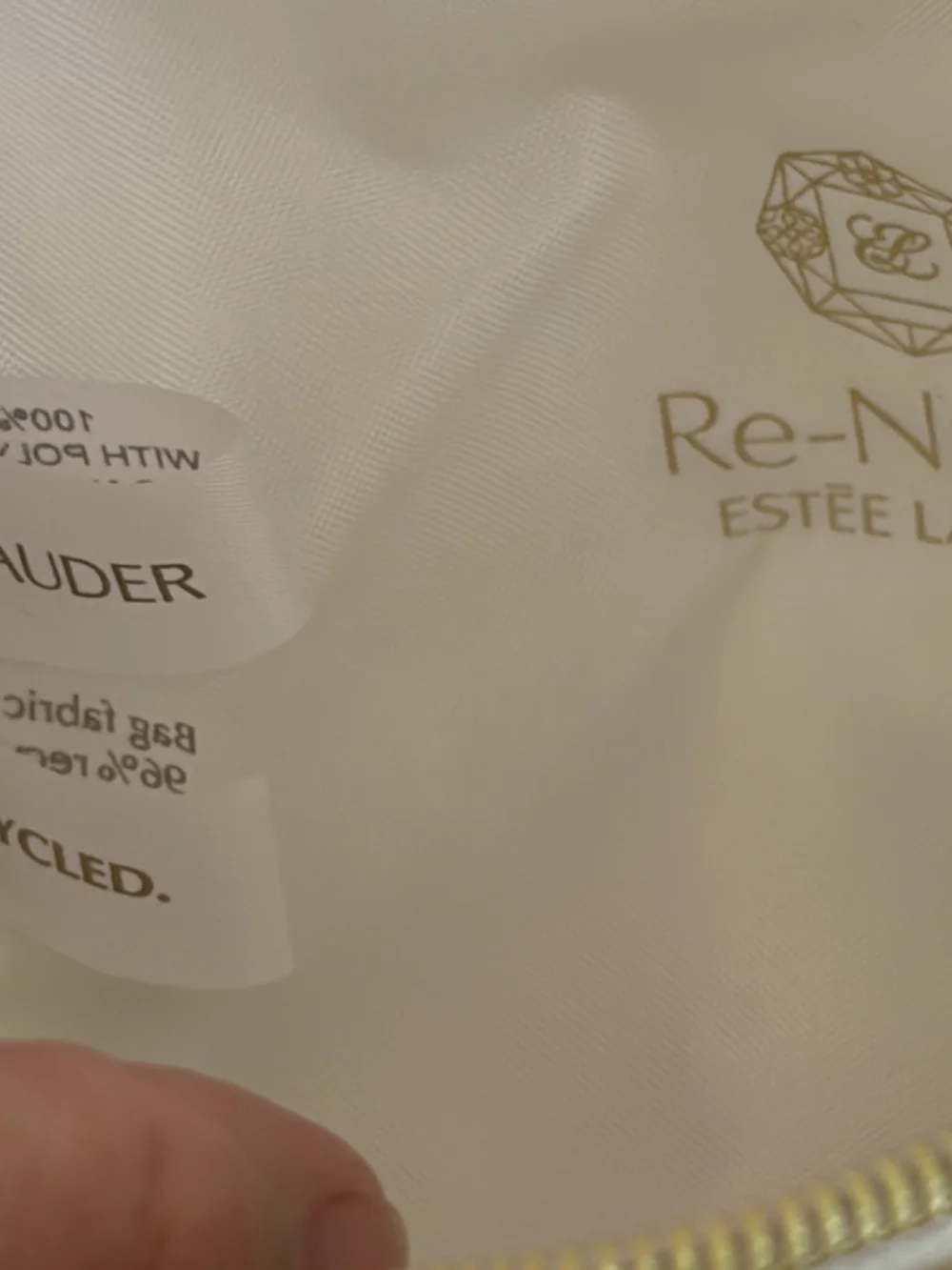 Estee Lauder Gold Logo Cosmetic Pouch